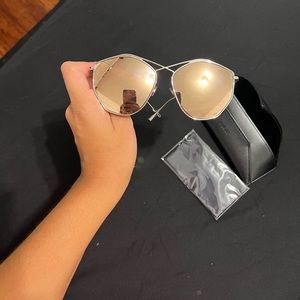 Christian Dior mirrored pink sunglasses